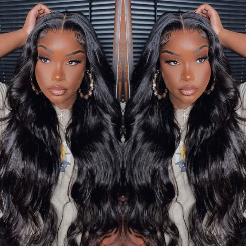 Layla Preplucked Hairline Body Wave Human Hair 360  Front Lace Wig