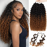 【Seamless Crochet Braids】Soft Feather Crochet Hair Extention Honey Ombre Color 100% Human Hair  - Kinky Curly