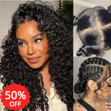 [50% OFF]HALF PRICE /// WHOLE LACE NO MESH HD LACE WIG WITH Invisible Strap- Burmese Curly