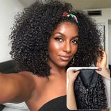 【3 IN 1 Half Wig】 Flip Over Half Wig with Drawstring Wear & Go Glueless Wig - Kinky Curly