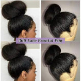 【Flash Sale】360 HD LACE FRONT WIG WITH Invisible Strap 250% Density - Kinky Straight