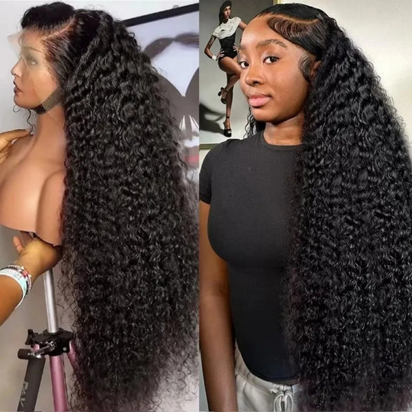 13x4/13x6 Transparent Lace Front Pre-plucked Hairline 250% Density Wig - Curly