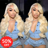 [50% OFF]HALF PRICE /// 13x4/13x6 Transparent Lace Front 613 Blonde Lace Front Wig - Body Wave