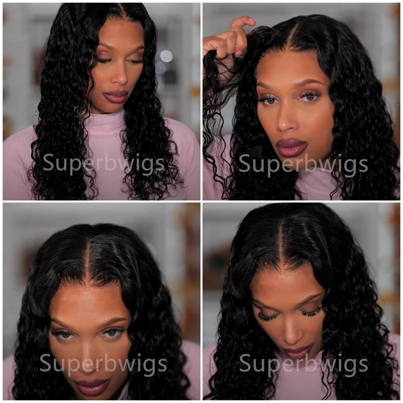 💥【BLACK FRIDAY】💥Bye~Bye~KNOTS HD Swiss Lace 7x5 Closure Pre-plucked Hairline Wig - Water Wave