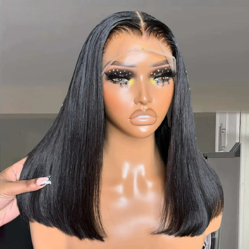 【Solo-Piece】13x6 HD Lace Upgraded Preplucked 16inch 150%Wig - Straight BOB