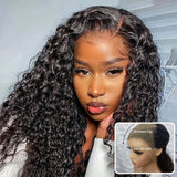 "3D DOME CAP" 9x6 HD Lace Upgraded Hairline C-shape Ear Glueless Wig with Drawcord - Water Wave