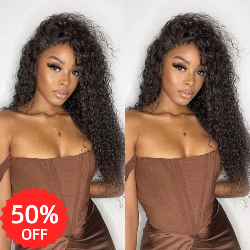 [50% OFF]HALF PRICE/// 13x6 HD Swiss Lace 130% Pre-plucked Hide Lace+ Hide Knots Wig -  Curly