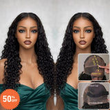 [50% OFF]"370 Fitted Cap" HD LACE FRONT WIG WITH Invisible Strap - Indian Wave