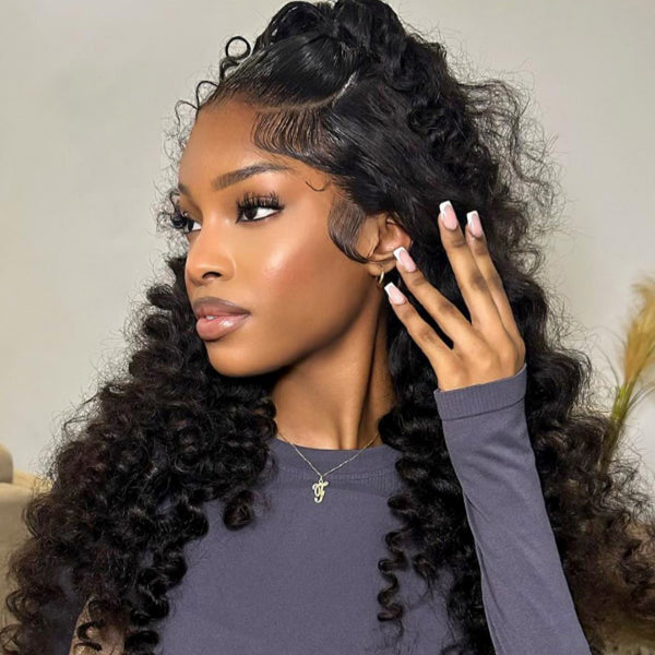 【Flash Sale】13x6 HD Lace Upgraded Hairline Pre-plucked 150%180% Wig - Wand Curl