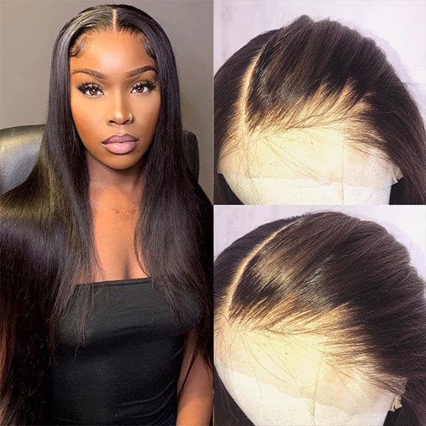 13*6  Silky Straight Lace Front  Upgraded Hairline Human Hair Wigs For Women Pre Plucked Hairline Lace Wigs Brazilian Remy Hair