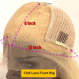 13X4/13x6 Lace Front Trasparent Lace 613 Blonde Bob Wig - Natural Straight