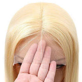 13X4/13x6 Lace Front Trasparent Lace 613 Blonde Bob Wig - Natural Straight