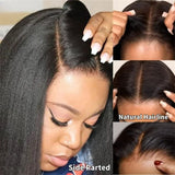 13x4/ 360 Transparent Lace Front Human Hair Wigs - Yaki Straight Bob