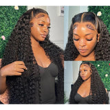 13X4 FULL FRONTAL HD LACE UPGRADED PREPLUCKED CURLY HUMAN HAIR LACE FRONT WIG