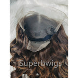 13x4 Transparent Lace Front Highlight Honey Blonde Color Wig - Wavy