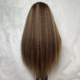 13x6 HD Lace Upgraded Hairline Pre-plucked 150%180% 250% Highlight  Wig - Kinky Straight