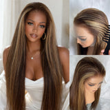 13x6 HD Lace Upgraded Hairline Pre-plucked 150%180% 250% Highlight  Wig - Yaki Straight