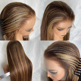 13x6 HD Lace Upgraded Hairline Pre-plucked 150%180% 250% Highlight  Wig - Yaki Straight