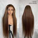 13x6 HD Lace Upgraded Hairline Pre-plucked 150%180% 250% Highlight  Wig - Yaki Straight