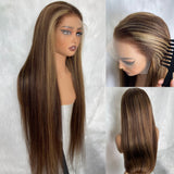 13x6 HD Lace Upgraded Hairline Pre-plucked 150%180% 250% Highlight  Wig - Yaki Straight