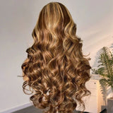 [50% OFF]HALF PRICE /// 13x6 HD Lace Upgraded Pre-plucked 150%180%250% Blonde Highlight Color Wig - Body Wavy