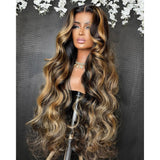 13x6 HD Lace Upgraded Pre-plucked 150%180%250% Highlight Color Wig - Body Wave Wavy
