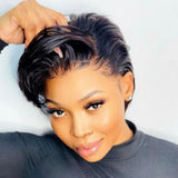 13x6 HD/Transparent Lace Front Pixie Cut Short Wig - Styled Short