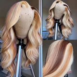 13x6 Transparent Lace Front Pre-plucked Hairline Highlight Blonde Color Human Hair Wig -  Body Wave/Straight