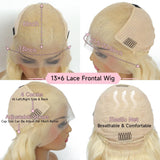 13x6 Transparent Lace Front Pre-plucked Highlight Color Human Hair Wig -  Body Wave Wavy