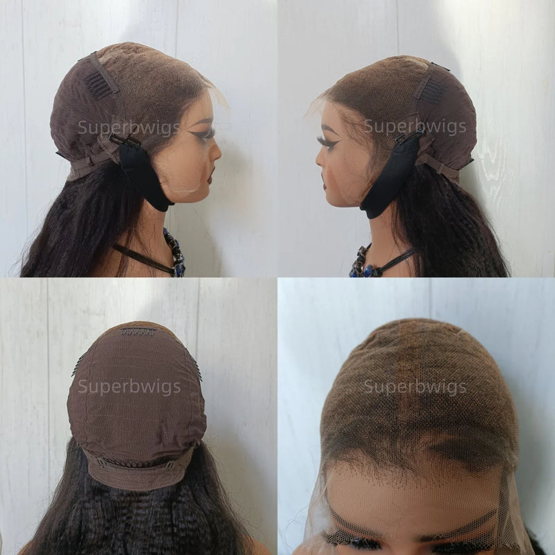 13x6 HD Lace Frontal Braided Human Hair Wig - Curly/ Water Wave