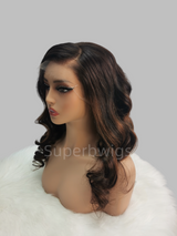 13x6 HD Swiss Lace Upgraded Hairline Pre-plucked 150%180%250% Ombre Color Wig - Body Wave Wavy