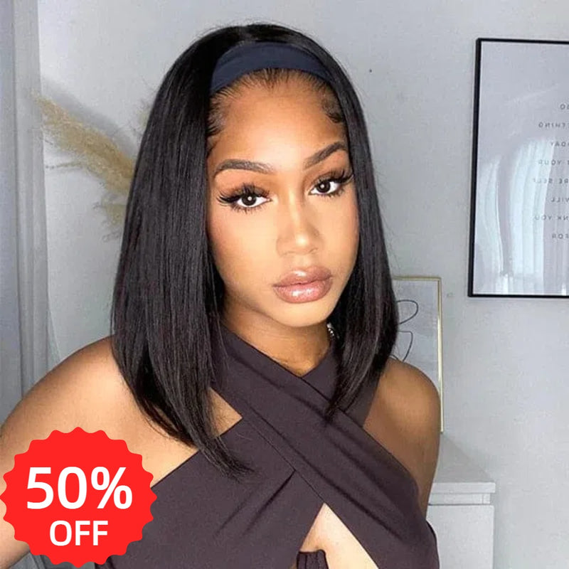 [50% OFF]HALF PRICE /// Headband Short Bob Wig Beginner Friendly