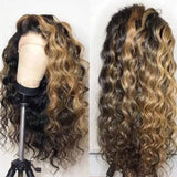 HD Lace 13x6 Fitted Cap Ear Tap Highlight Color Wig - Bouncy Loose Wave