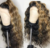 HD Lace 13x6 Fitted Cap Ear Tap Highlight Color Wig - Bouncy Loose Wave