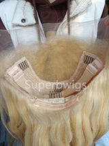 13x4/13x6 Transparent Lace Front Pre-plucked Ombre Blonde Color 150%180% Wig - Body Wave