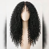13X6 HD LACE UPGRADED PRE-PLUCKED FINGER COIL CURLY WIG WITH BANGS