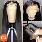Casey 13x6 Transparent Lace Front Human Hair Wig - Silky Straight