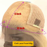 13X6 TRANSPARENT LACE ROOTED BLONDE TO CHESTNUT BROWN OMBRE HUMAN HAIR WIG - BODY WAVE