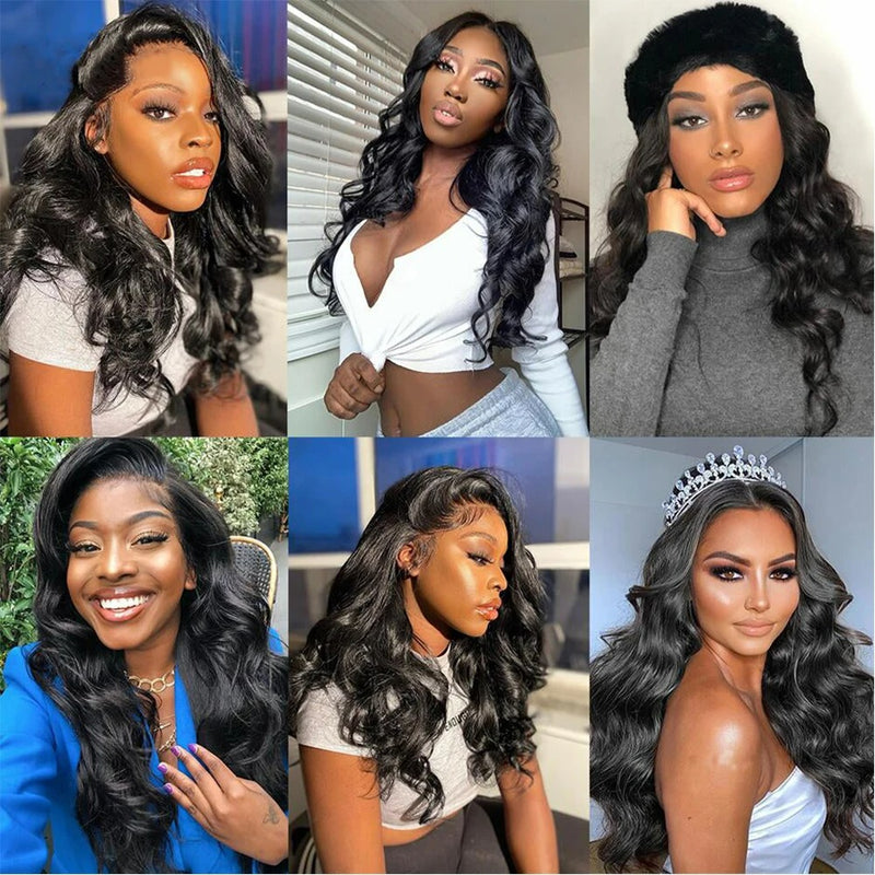 9x6 HD Swiss Lace Upgraded Hairline C-shape Ear Glueless Wig with Drawstring - Body Wave