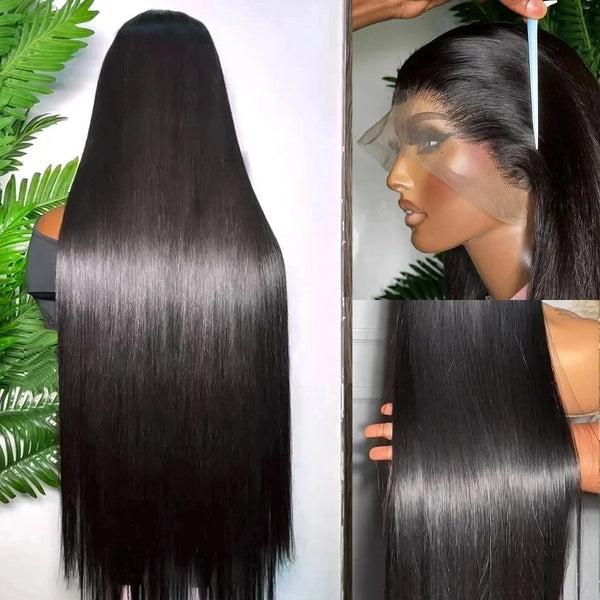 Swiss Lace 250% Pre-plucked 13x6 Hide Lace+ Hide Knots Silky Straight Lace Wig