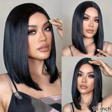 2x6 HD Swiss Lace Middle Part Closure Human Hair Bob Wig - Straight