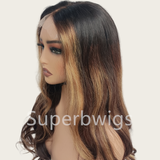 【LUX HAIR】5x5/13x4 HD Swiss Lace Pre-plucked Highlight Color 180% Human Hair Wig - Wavy