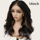 9x6 HD Swiss Lace Upgraded Hairline C-shape Ear Glueless Wig with Drawstring - Kinky Wave