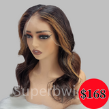 Half Price (Orphaned Product) /// 13x6 HD Swiss Lace Upgraded Preplucked Hairline 16inch 180%Wig - Body Wave Wavy