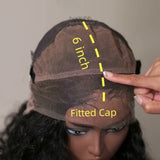 "370 Fitted Cap" HD LACE FRONT WIG WITH Invisible Strap - Water Wave