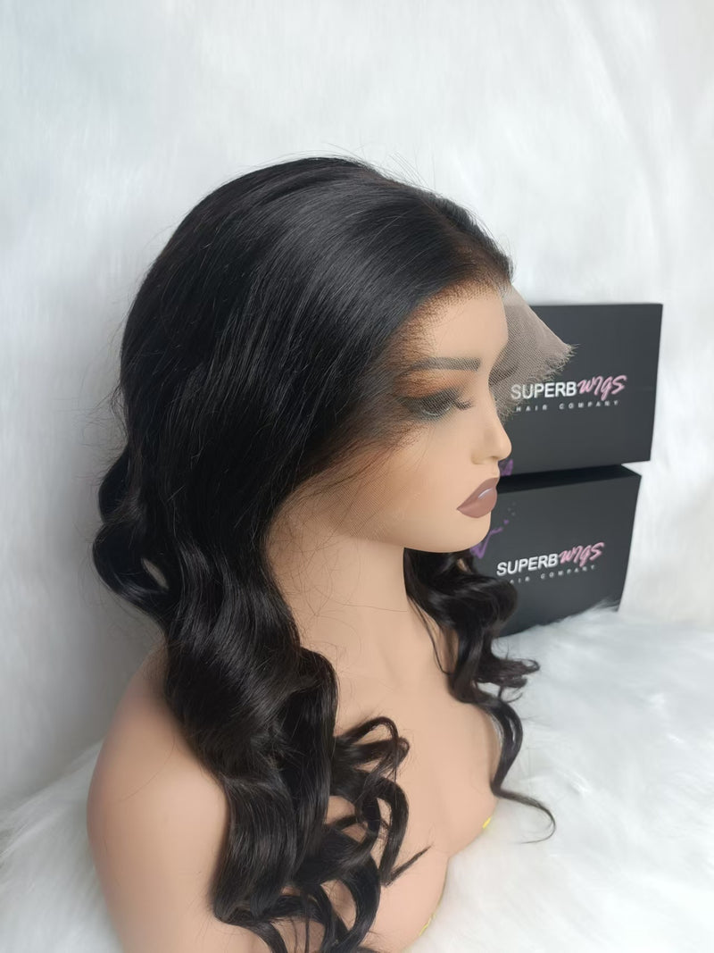 13x6 HD Swiss Lace Front LAGOS HAIRLINE Middle-Parting Wig - Body Wave