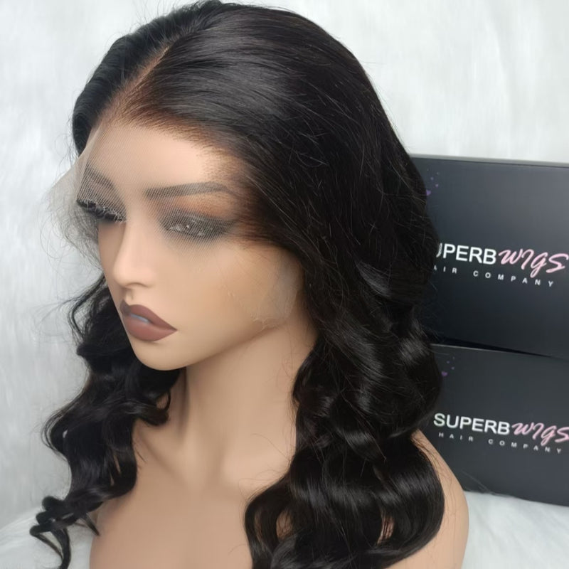 13x6 HD Swiss Lace Front LAGOS HAIRLINE Middle-Parting Wig - Body Wave