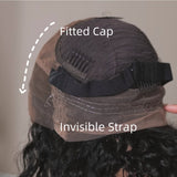 "370 Fitted Cap" HD LACE FRONT WIG WITH Invisible Strap - Water Wave