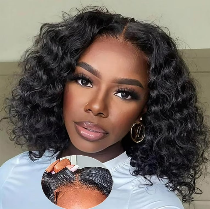 [50% OFF]HALF PRICE /// 360 Transparent Lace Front Human Hair Wig - Loose Wave Bob