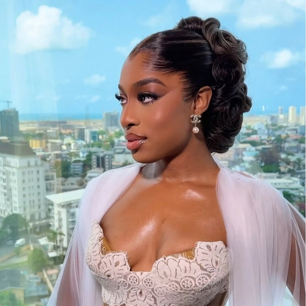 "LAGOS" M-Shaped HAIRLINE 360 HD Lace Invisible Strap Wig - Body Wave